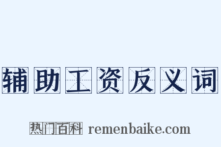 辅助工资反义词是什么意思的图片
